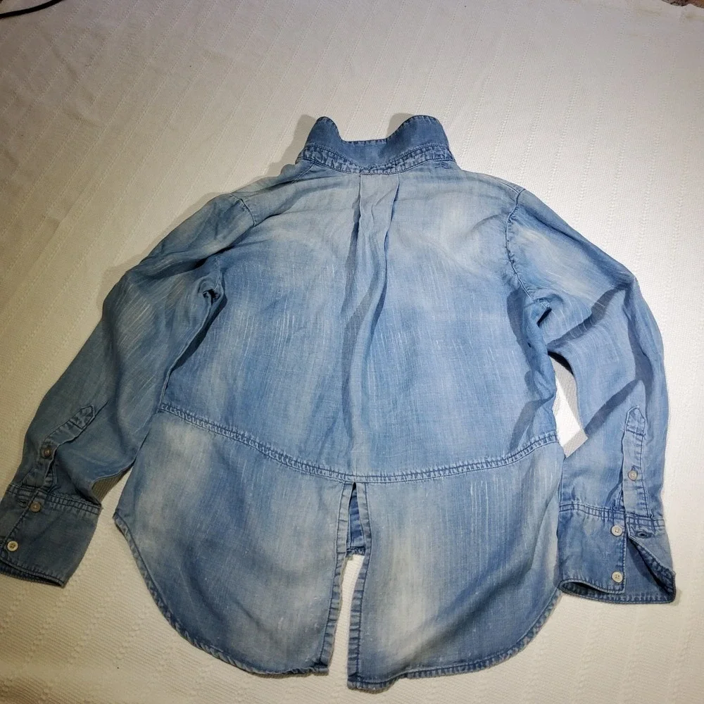 Cloth &‎ Stone Blue Long Sleeve Button Down Shirt